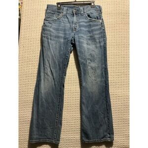 Silver Jeans ZAC 32x32 Rodeo Cowboy Western Thick Stitches Boot Cut Med Wash